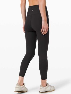Lululemon Wunder Train High Rise Tight 25” Black Everlux Leggings Size 4